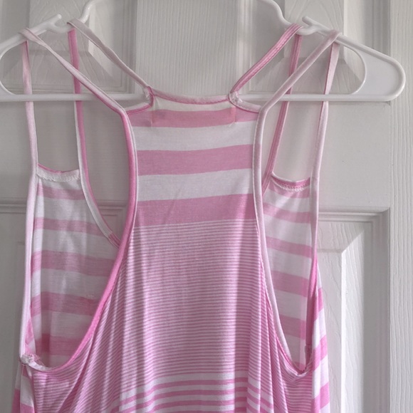 NWT Vintage Havana Pink and White lightweight summer double spaghetti strap - Picture 8 of 10